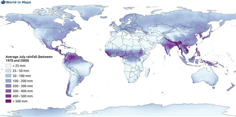 Map Of World Rainfall - Road Map Of The United States