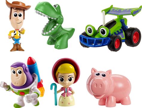 Buy Disney Pixar's Toy Story Mini 6-Pack: Andy's Chest Figures - Woody, Buzz, Rex, Bo Peep, Hamm ...