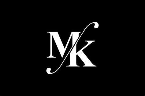 MK Monogram Logo design By Vectorseller | TheHungryJPEG.com