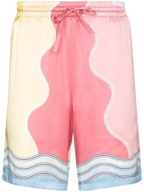 Casablanca Soleil Levant Silk Shorts - Farfetch