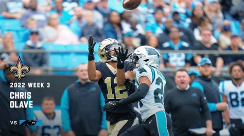 Every Chris Olave catch in 147-yard game | Saints Panthers 2022 Week 3 ...