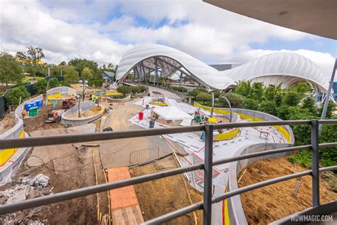 TRON Lightcycle Run construction update from Walt Disney World's Magic Kingdom