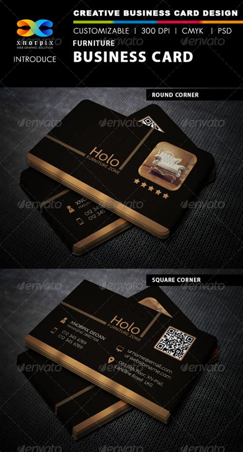 Furniture Business Card by -axnorpix | GraphicRiver