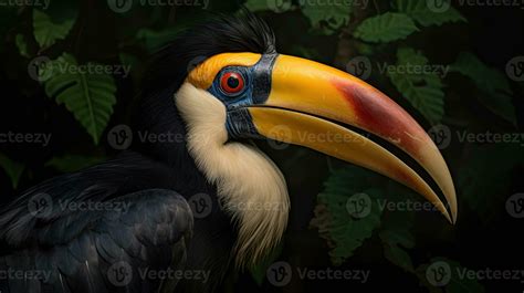 A Great Hornbill, also known as the great Indian hornbill or great pied hornbill, is one of the ...