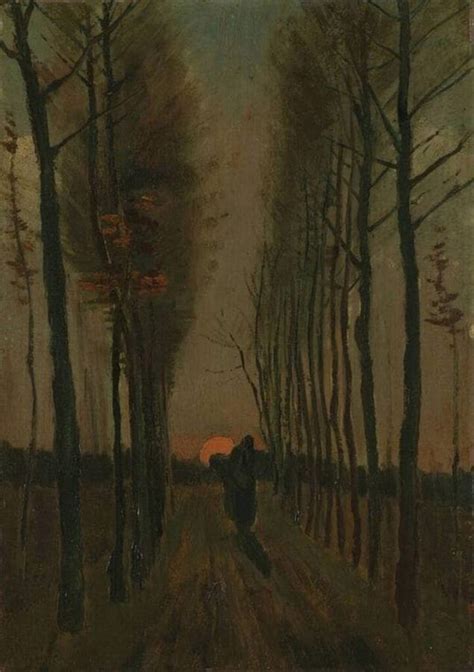 "Lane of Poplars at Sunset" by Vincent Van Gogh | Daily Dose of Art