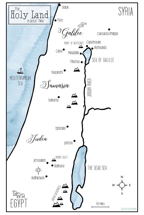 Printable Map Of Israel In Jesus Time