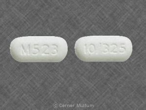 10/325 M523 Pill White Capsule/Oblong - Pill Identifier