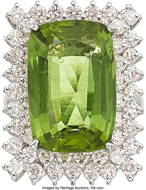 Peridot, Diamond, White Gold Ring. ... Estate Jewelry Rings | Lot #54029 | Heritage Auctions