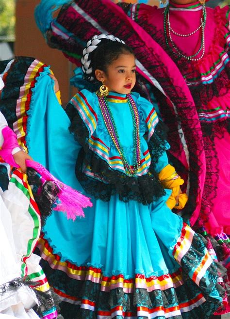 Traditional mexican dancer dress costume