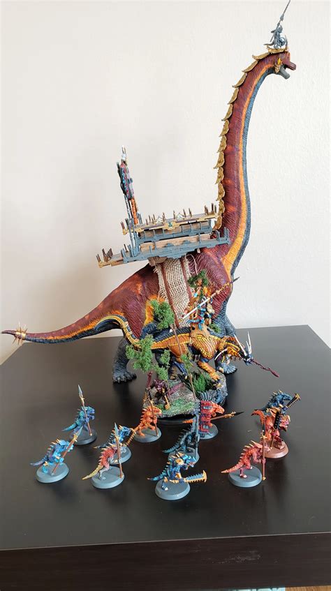 Thunderlizard with Neck Armor Added : ageofsigmar | Lizardmen warhammer, Dungeons and dragons ...