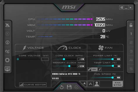 Overclocking NVIDIA GeForce RTX 4060 Ti Founders Edition