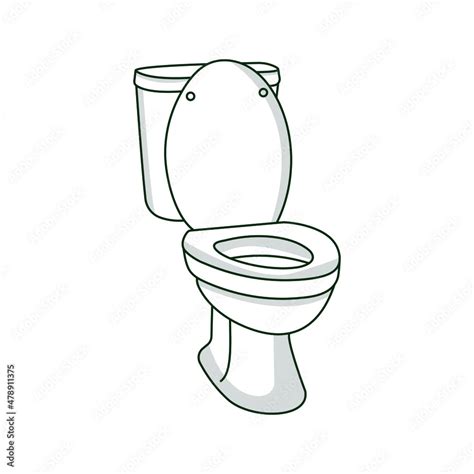 toilet sit icon. Toilet bowl cartoon drawing. vector illustration. Stock Vector | Adobe Stock