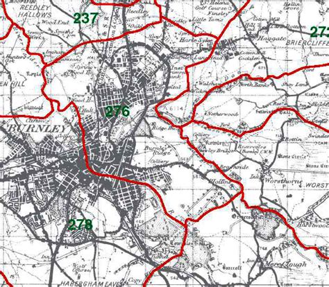 GENUKI: Burnley Township Boundaries, Lancashire