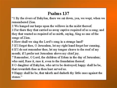 Psalms 137 1 By the rivers of Babylon