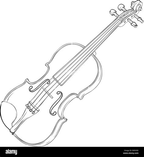 Violin Outline Tattoo