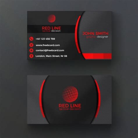 Entreprise Rouge Et Noir Carte De Visite | PSD Gratuite