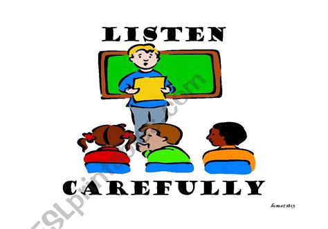 English worksheets: Listen Carefully