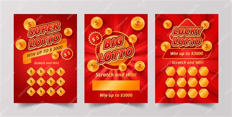 Free Vector | Realistic vertical lottery tickets collection