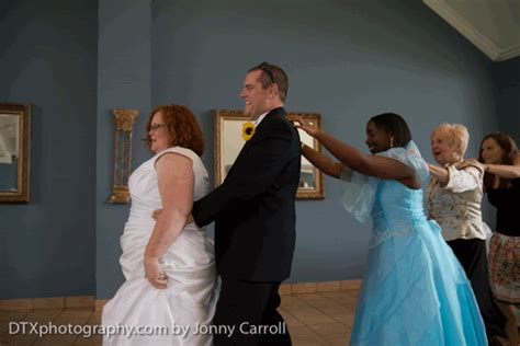 Funny Wedding Guests Doing Conga Line GIF | GIFDB.com