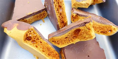 Chocolate Honeycomb (AKA Cinder Toffee) - My Recipe Magic