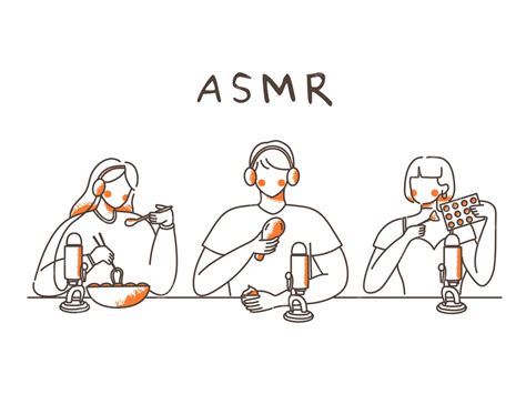 Premium Vector | Hand drawn illustration of group of people making asmr sounds