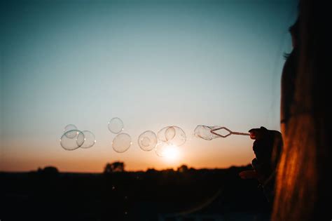 Sunset Bubbles Free Stock Photo | picjumbo