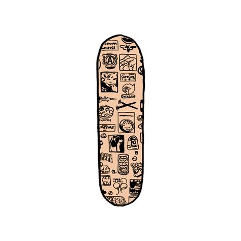 Supreme Stickers Skateboard Deck TanSupreme Stickers Skateboard Deck Tan - OFour