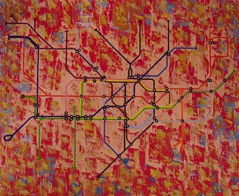 London Underground. | London underground map, Art painting oil, London art