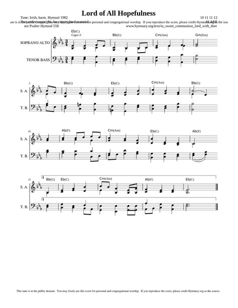 Lord of All Hopefulness - Jan Struther Sheet music for Piano, Soprano ...