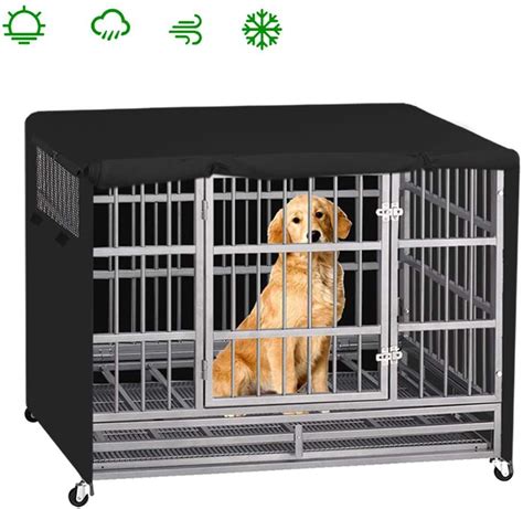 Dog Crate Cover, Kennel Covers Double Door Wire Pet Dog Cage Outdoor Indoor PVC Coating ...