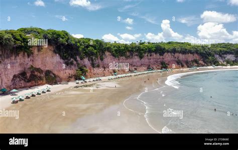 Beautiful beaches in Pipa, Brazil. All the colors of the beach. Golden Sand, Crystal clear ocean ...