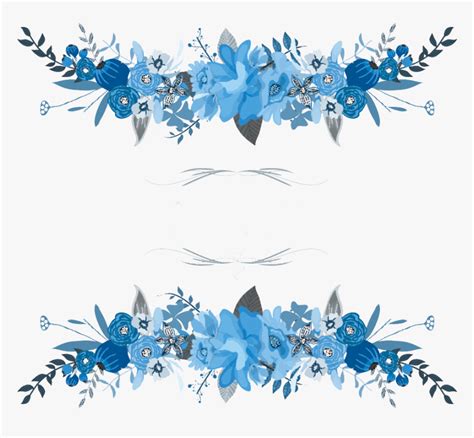 Blue Flower Border Clipart, HD Png Download , Transparent Png Image - PNGitem