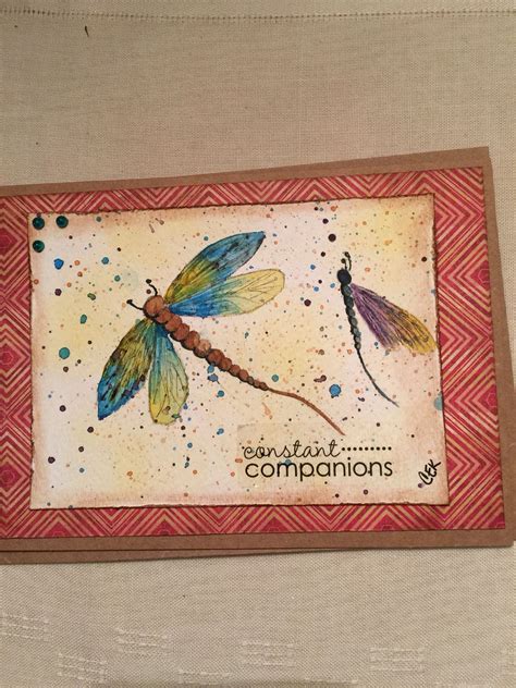 Dragonfly watercolor card | Watercolor cards, Cards handmade, Handcraft