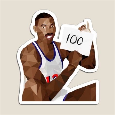 Wilt Chamberlain 100 Points Low Poly Glossy Sticker Brooklyn - Etsy