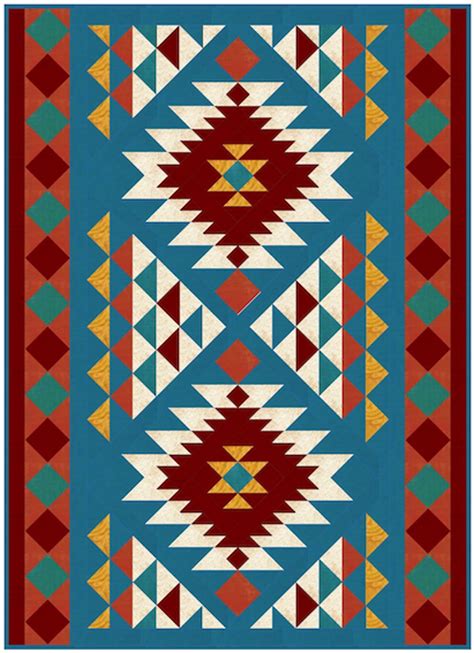 Southwest Style Throw - 56"x 78" | Pattern art, Southwest quilts, Southwestern quilts