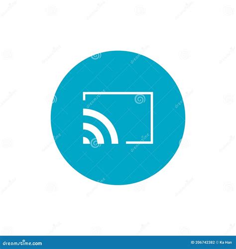 Screencast Icon Vector in Flat Style. Chromecast Symbol Illustration Stock Vector - Illustration ...