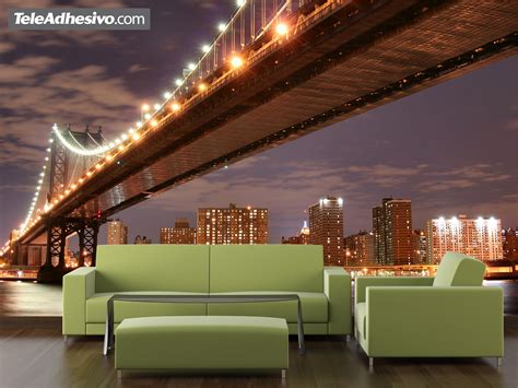 Wall mural Brooklyn Bridge dusk | MuralDecal.com