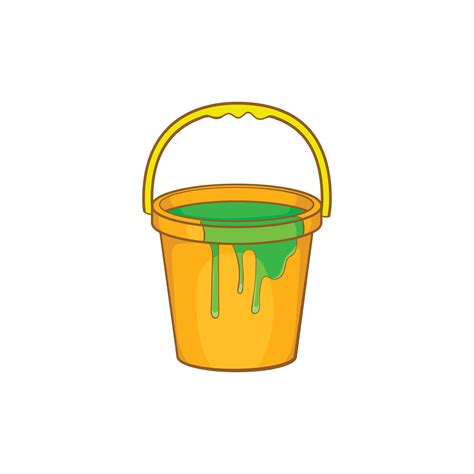 Bucket of paint icon, cartoon style 14388724 Vector Art at Vecteezy