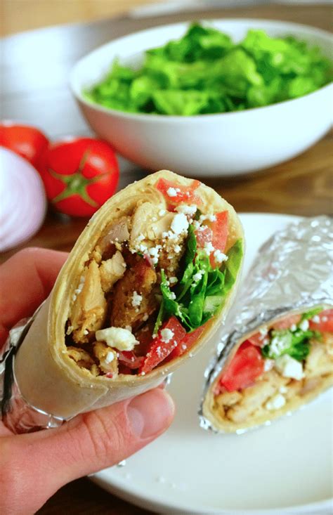 Mediterranean Chicken Wraps - THE MEAL PREP MANUAL