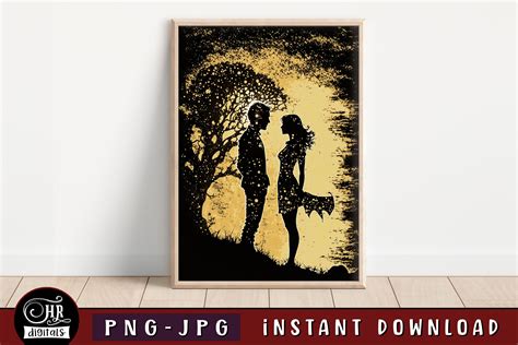 Romantic Couples Silhouette in Sunset Graphic by HRdigitals · Creative Fabrica