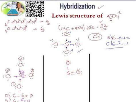 LEWIS STRUCTURE- HYBRIDIZATION SO4 -2 - YouTube