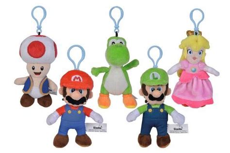 Super Mario Plush Keychains All Stars 13 cm Assortment (12) Simba