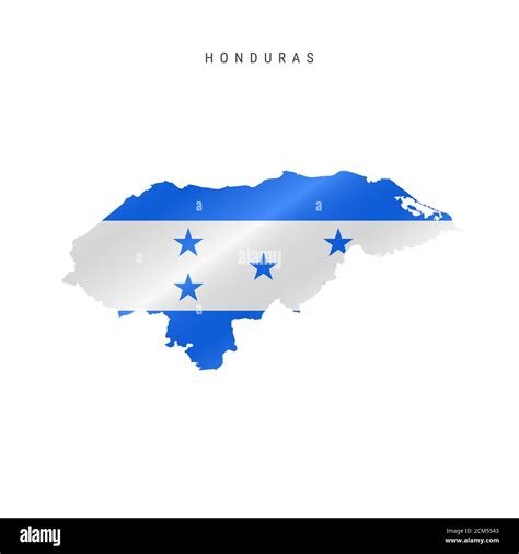 Detailed waving flag map of Honduras. map with masked flag Stock Photo ...