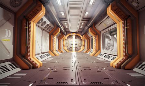 Space station bay by Evgeny-Kashin on DeviantArt