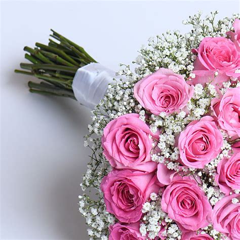 Online 25 Pink Roses Bouquet Gift Delivery in Qatar - FNP