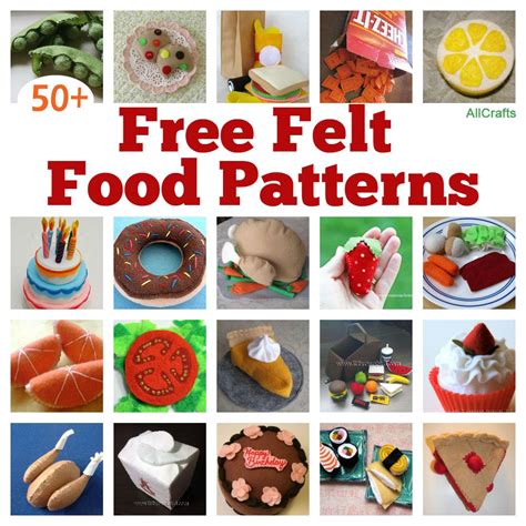 50 Free Felt Food Patterns | Felt crafts diy, Felt food patterns, Felt diy