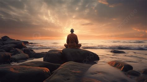 Buddhist Meditation On Ocean Background, Picture Of Meditation, Meditation, Meditate Background ...