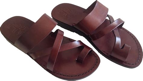 Camel Brown Jesus Sandals Genuine Leather Roman For Men Shoes US 5-12 EU 36-46 Men's Sandals ...