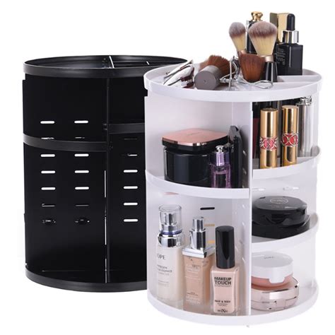 360 Rotating Makeup Organizer Adjustable Spinning Rack Big Storage ...