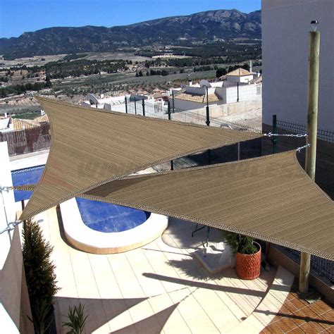 2x3m Rectangle Waterproof Sun Shade Sail Awning Canopy Back Yard Shelter 90% UV Blocking Oxford ...